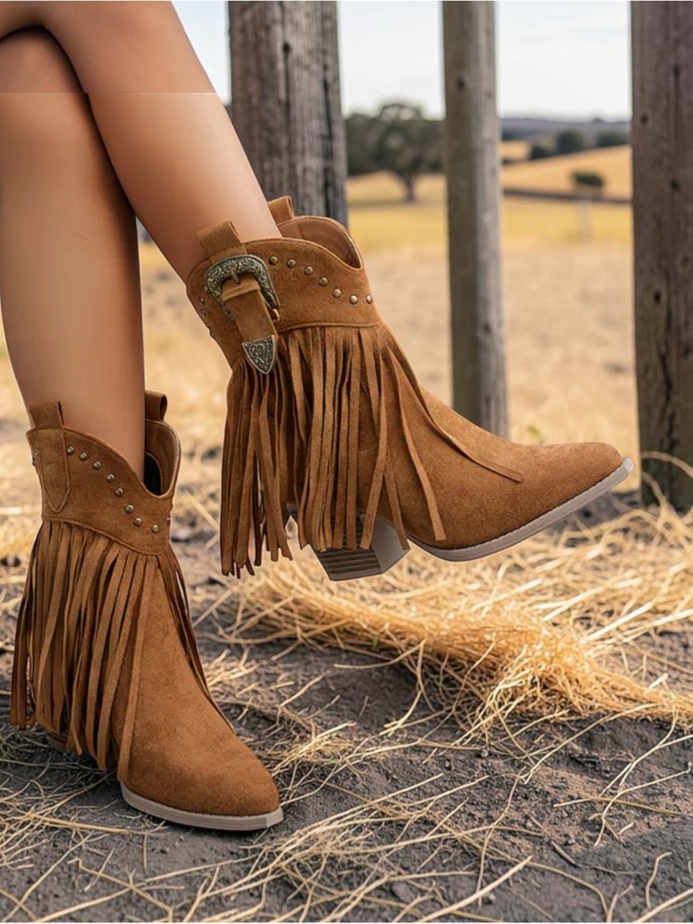 Woman’s tassel brown boots